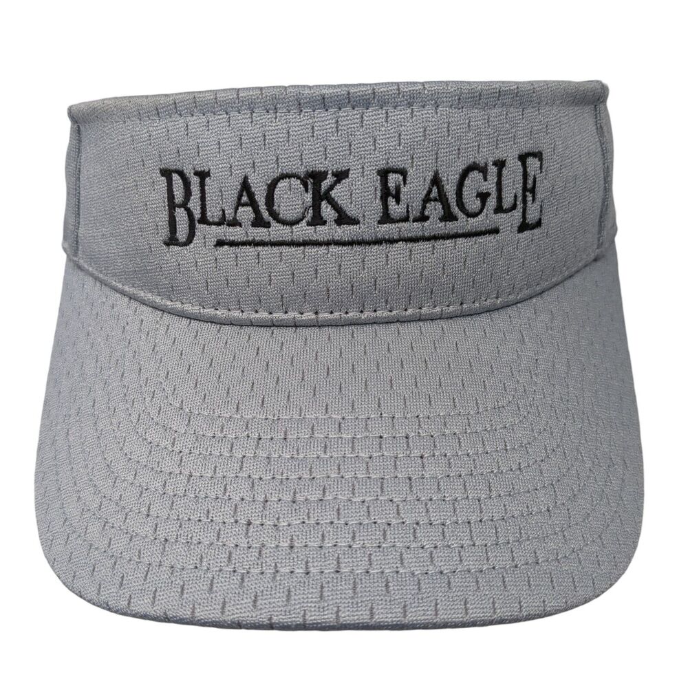 Black Eagle Strapback Sun Visor Hat Gray Small Ad… - image 1